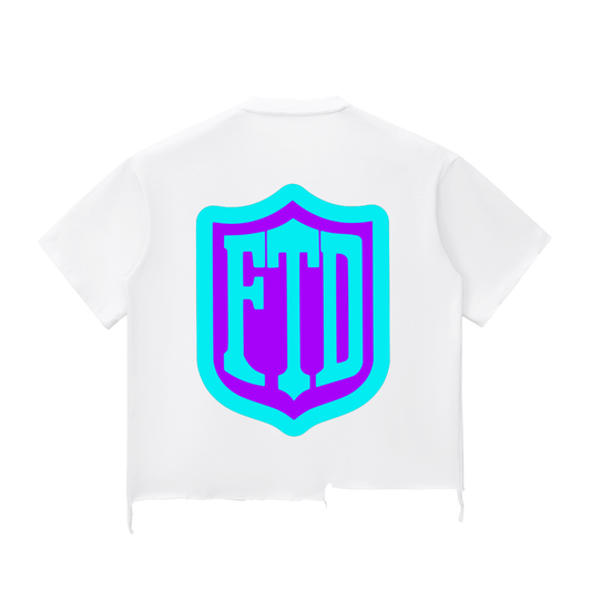 FTD Rise Before Midnight Snow Wash Raw-Hem Boxy T-shirt