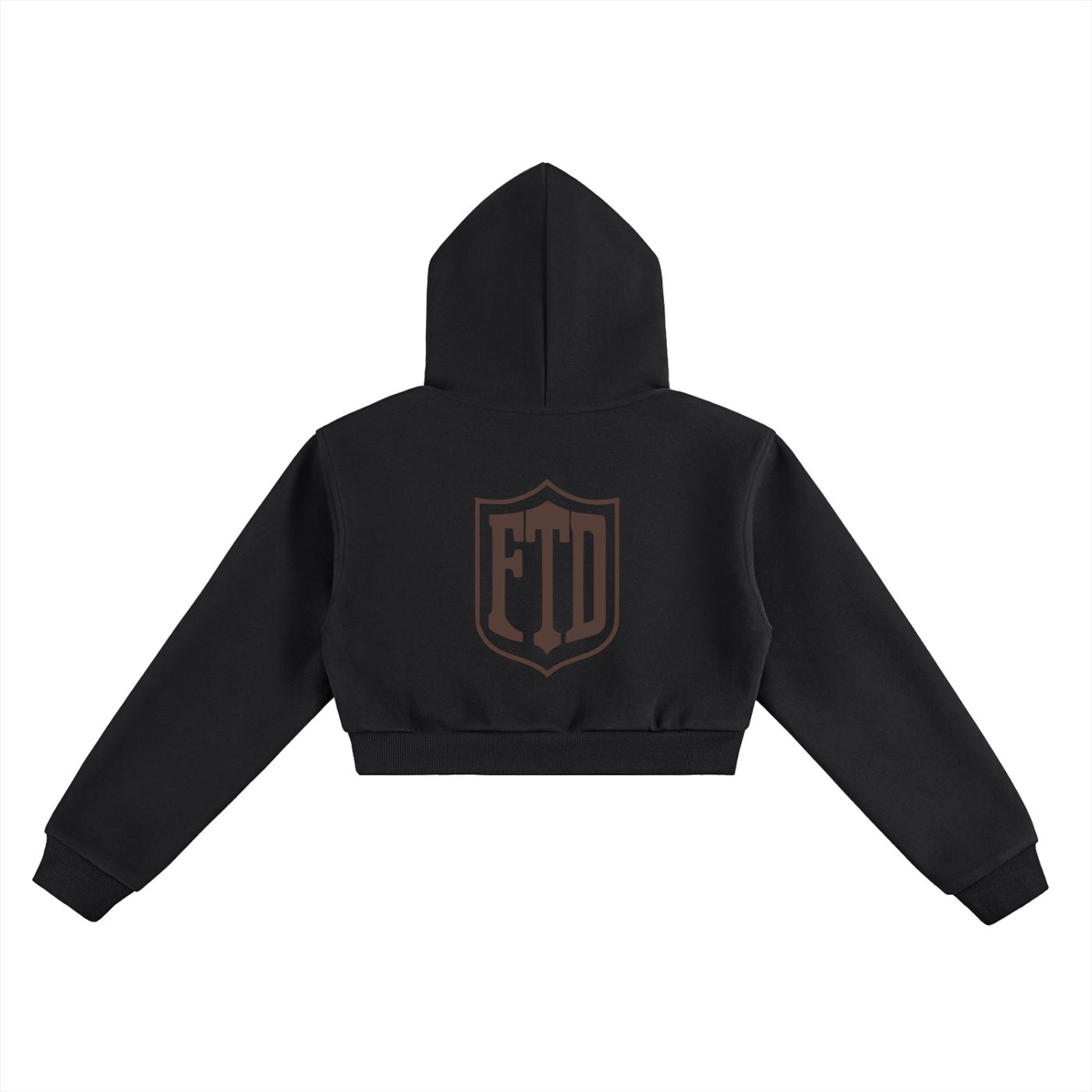 FTD FROM THE DIRT Retro Essential Cropped Hoodie