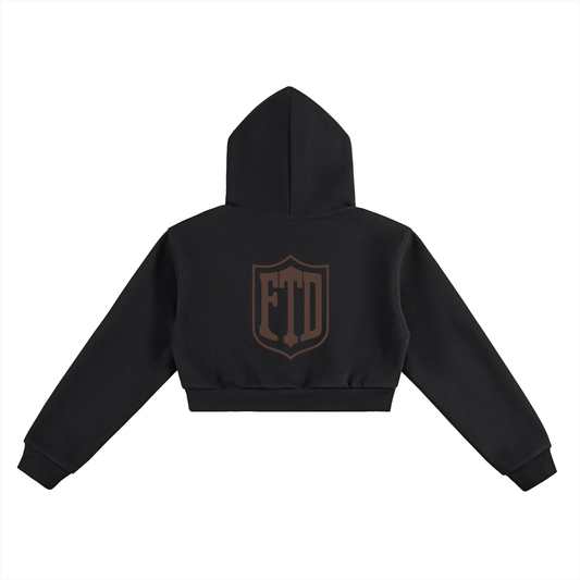 FTD FROM THE DIRT Retro Essential Cropped Hoodie