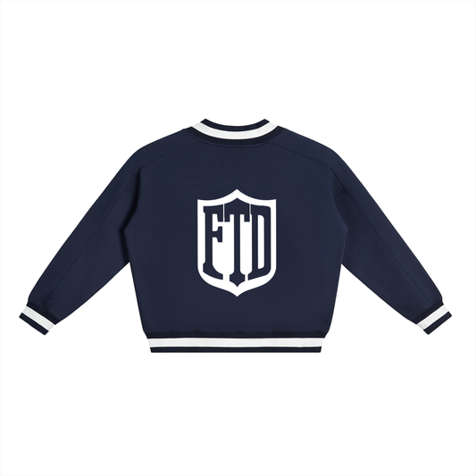 Property Of FTD V-Neck Contrast Collar Boxy Sweatshirt