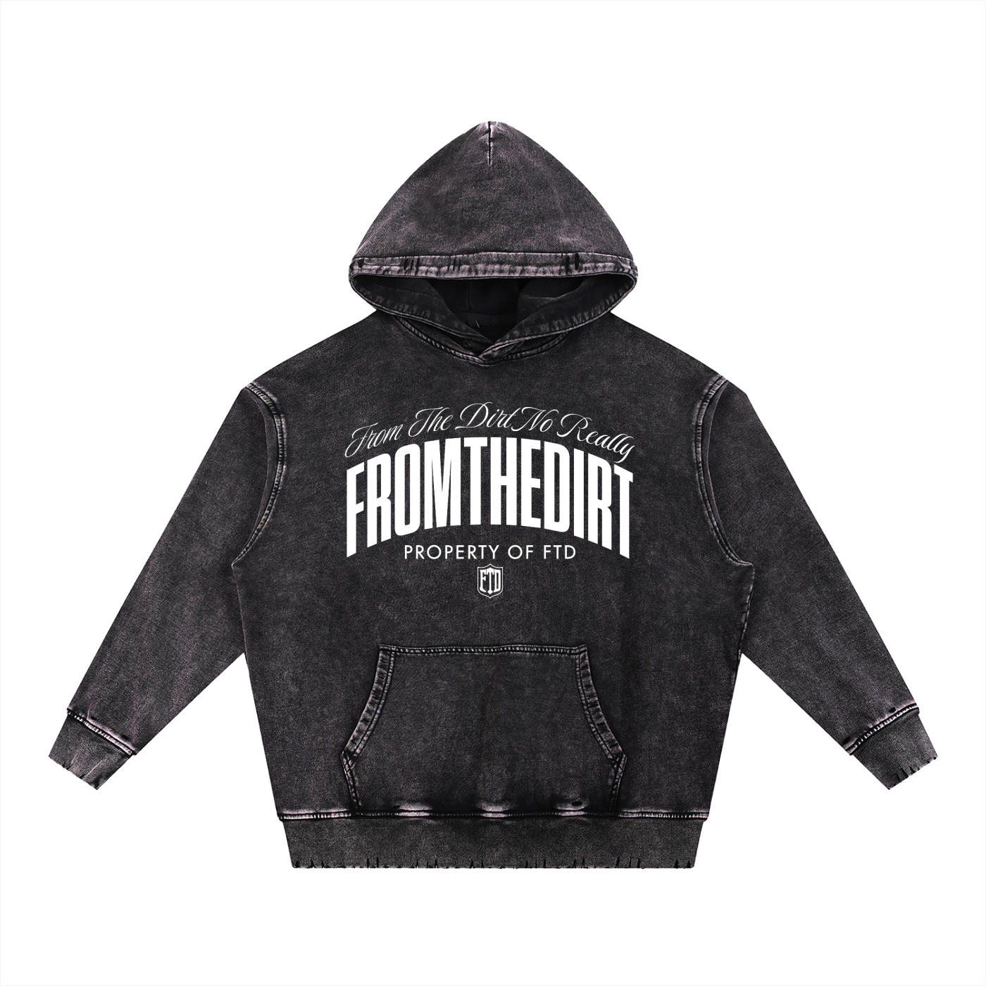 FTD No Really From The Dirt Snow Wash Heavyweight  Hoodie