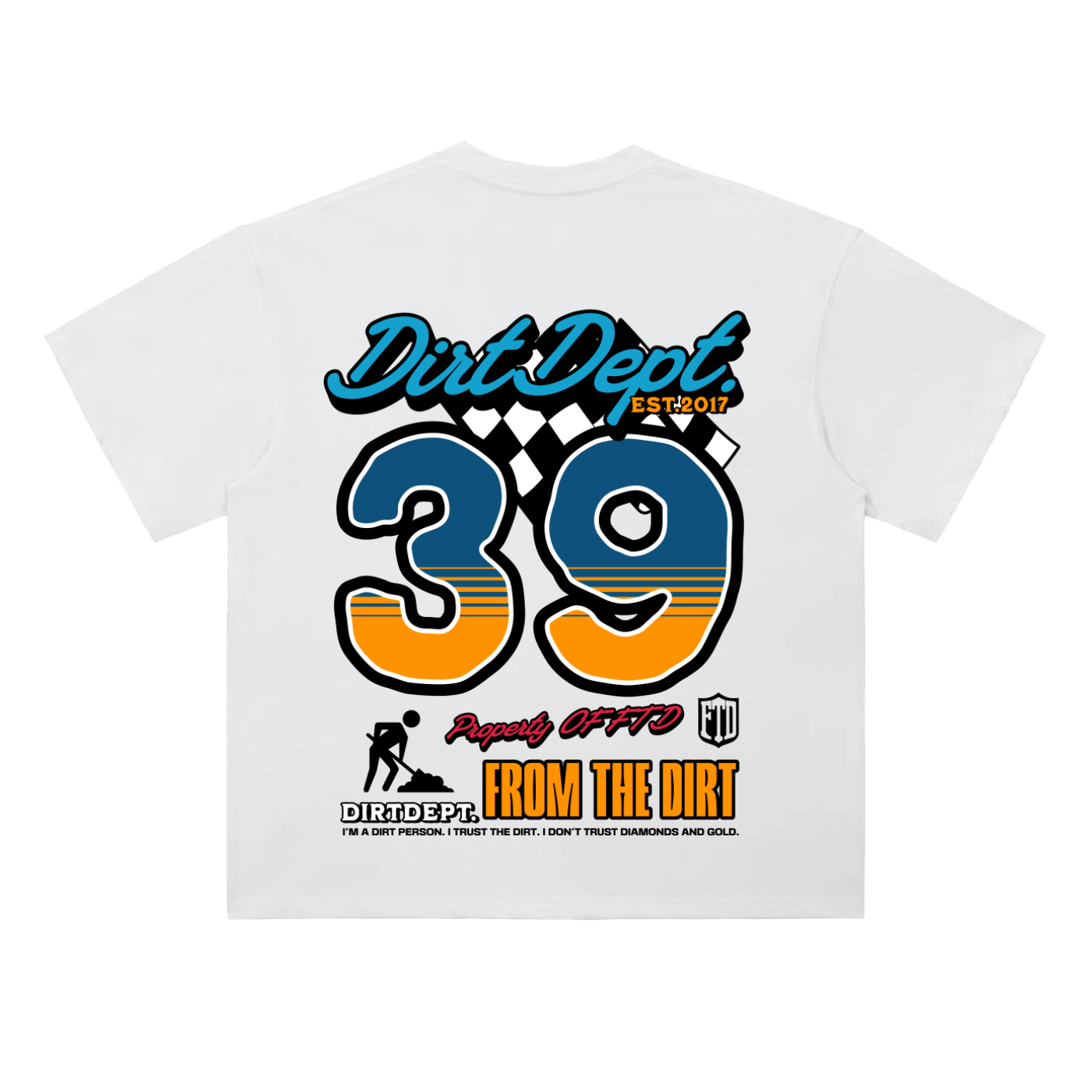 DirtDept. Not A Race Heavyweight Drop Shoulder Cotton T-Shirt - FTD MERCH BY DREW™
