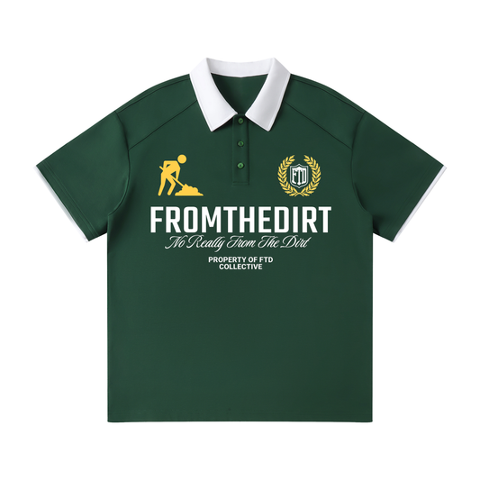 FTD From The Dirt Collective Contrast Collar Polo Shirt - FTD MERCH BY DREW™