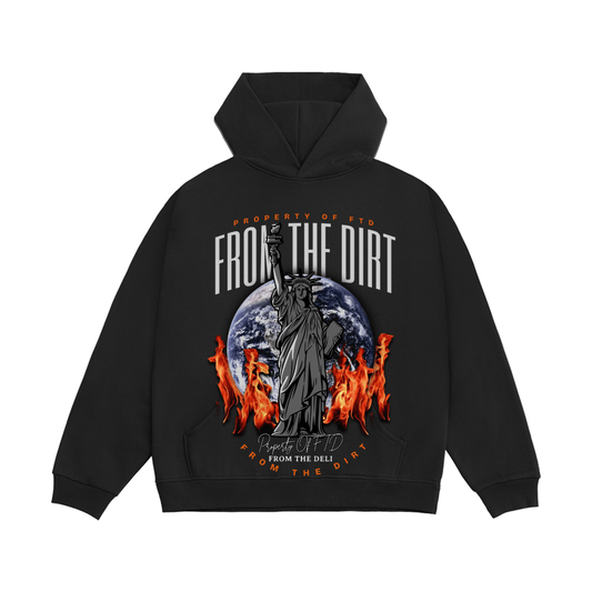 Limo Black Printed Hoody Front