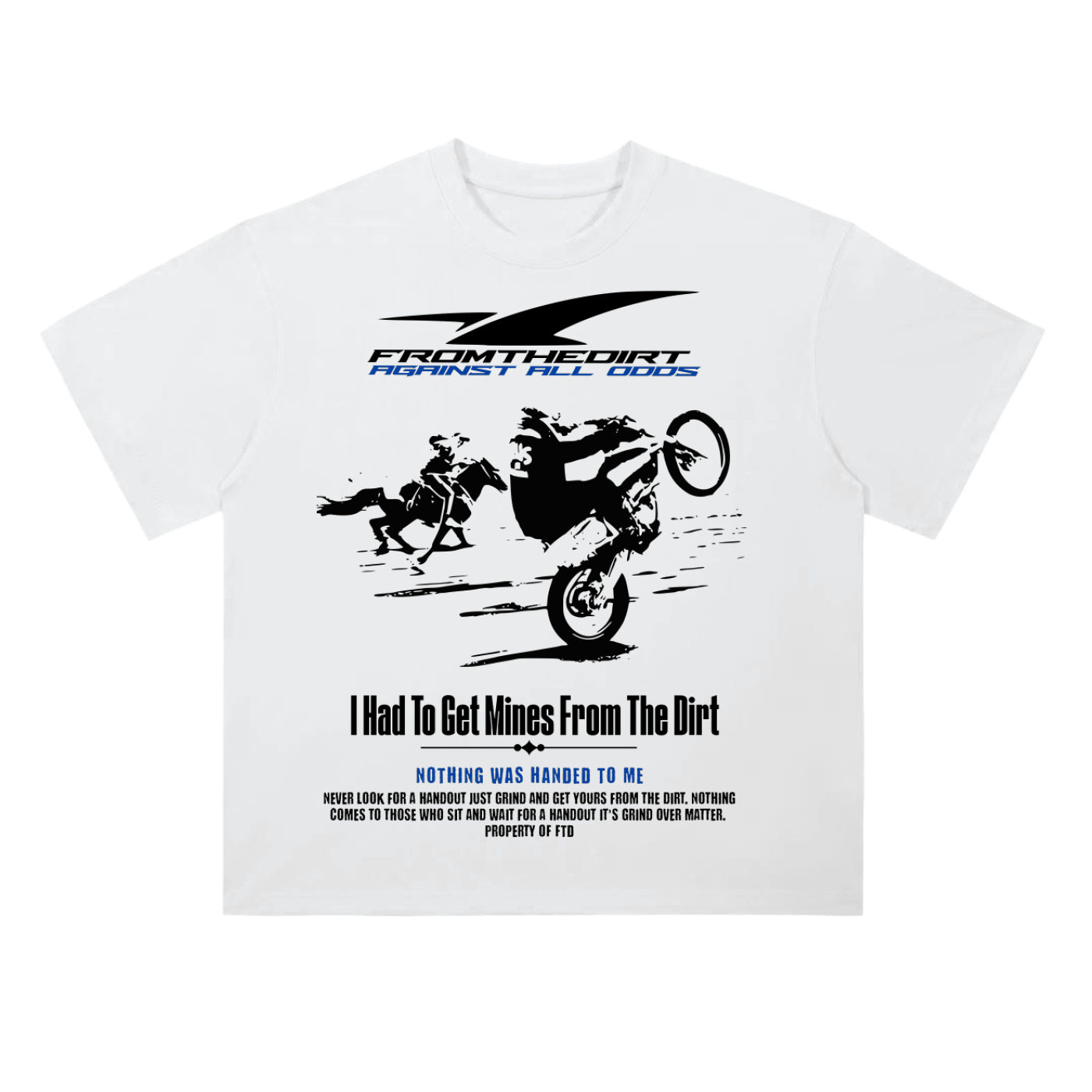 FTD Against All Odds Heavyweight Drop Shoulder Cotton T-Shirt