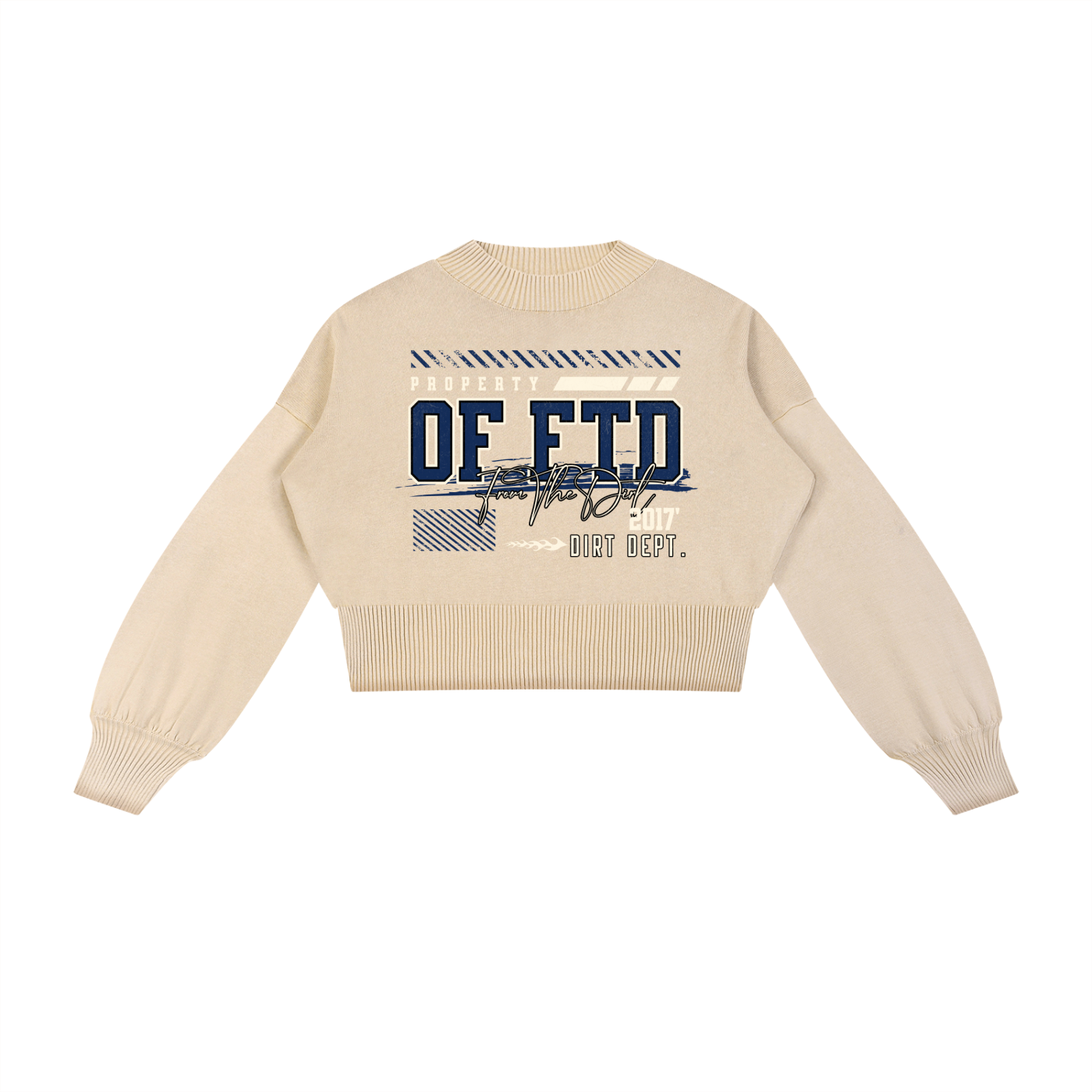 FTD From The Dirt Mineral Wash Cropped Sweater - FTD MERCH BY DREW™