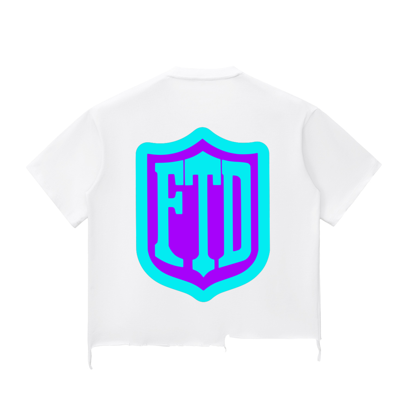 FTD Rise Before Midnight Snow Wash Raw-Hem Boxy T-shirt