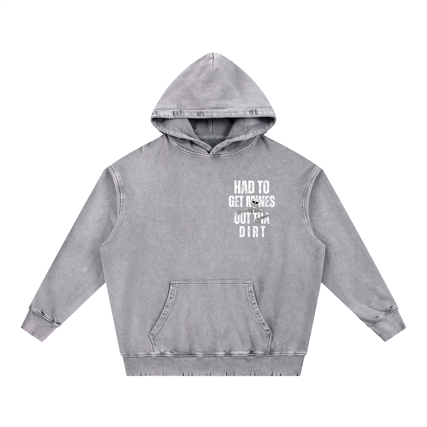 FTD Had To Get Mines From The Dirt Snow Wash Hand-Frayed Heavyweight  Hoodie