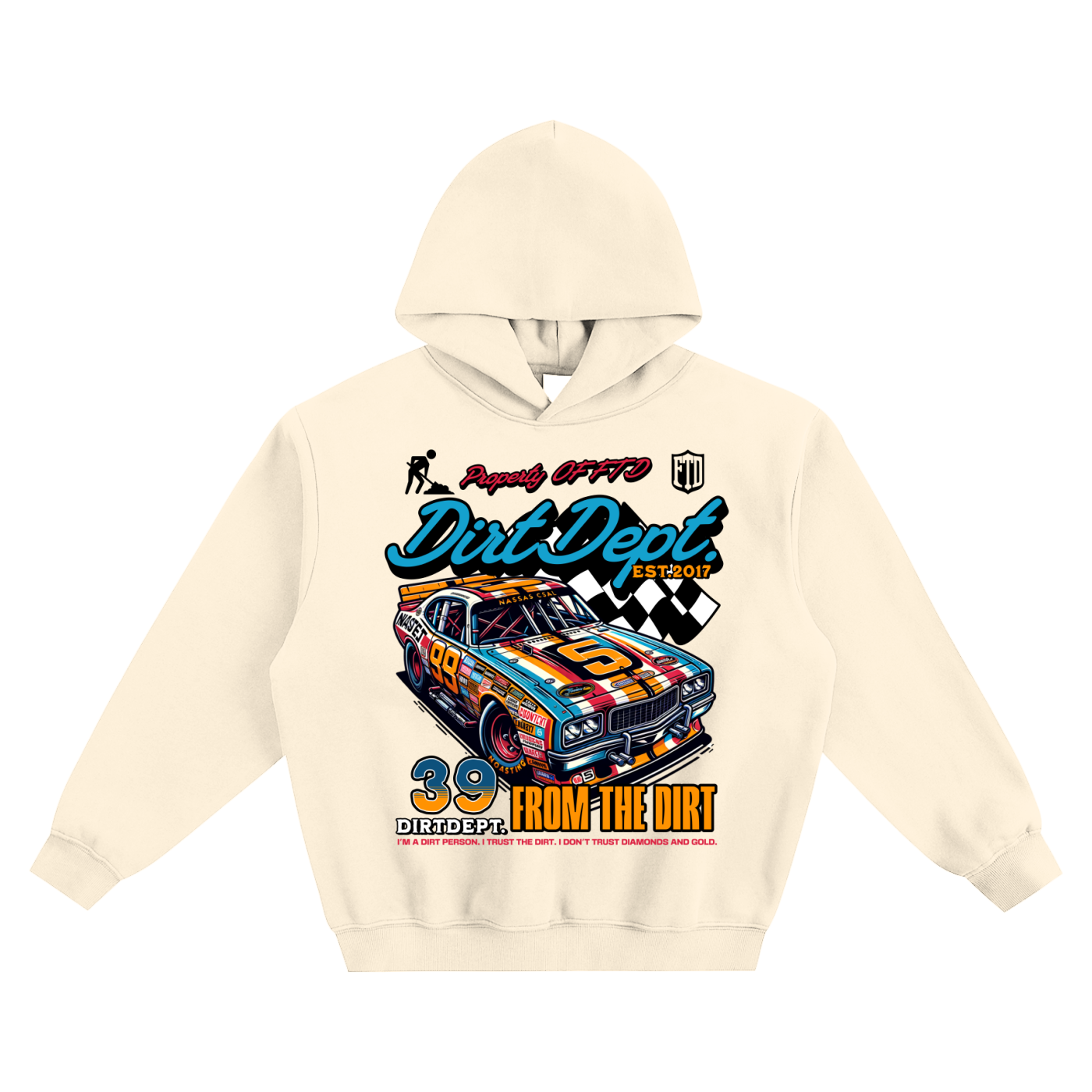 DirtDept. Not A Race Boxy Hoodie - FTD MERCH BY DREW™