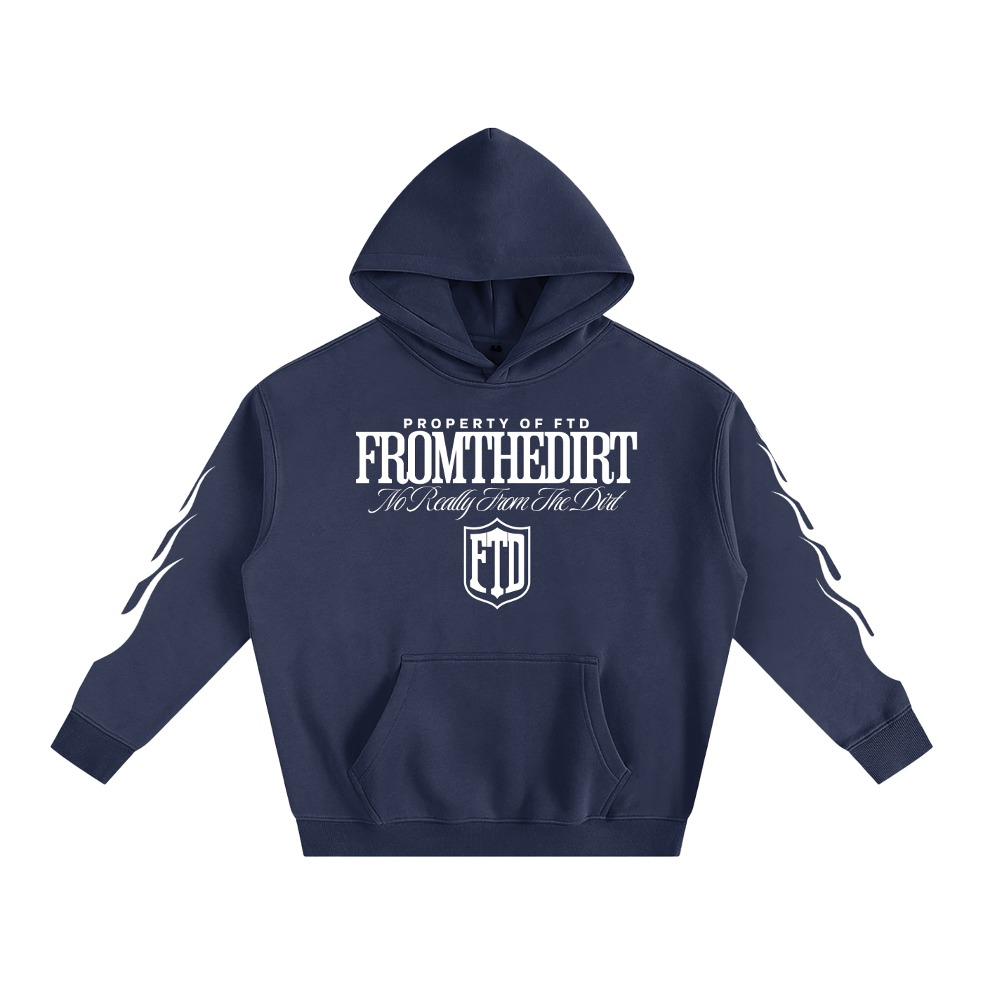 Property Of FTD No Really From The Dirt Oversize Fleeced Hoodie